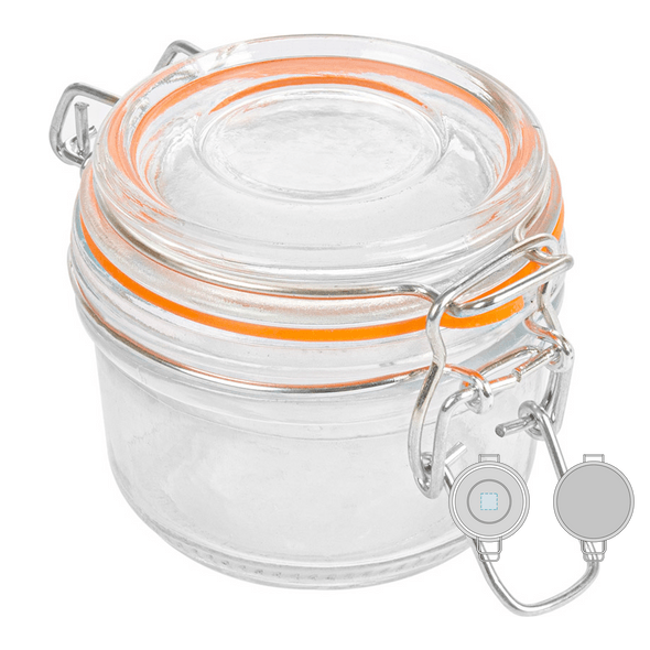 Storage Bottle with Crystal Clear Clip Closure